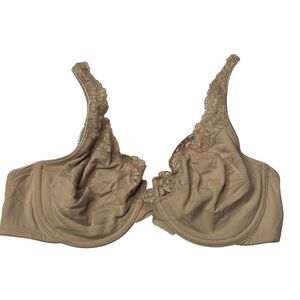 Soma Lace Tan Unlined Bra 34C unlined Full Coverage